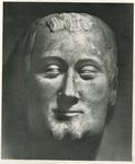 Anonimo , Tête d'homme ayant appartenu a une statue gisante, seconde moitié du XIVe siècle (H. 0 m. 24).