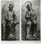 Anonimo , Saint Paul - Saint Thomas - Plaques de chàsses ou de reliquaires - Emaux champlevés - XIII siécle (Collection Dutuit)