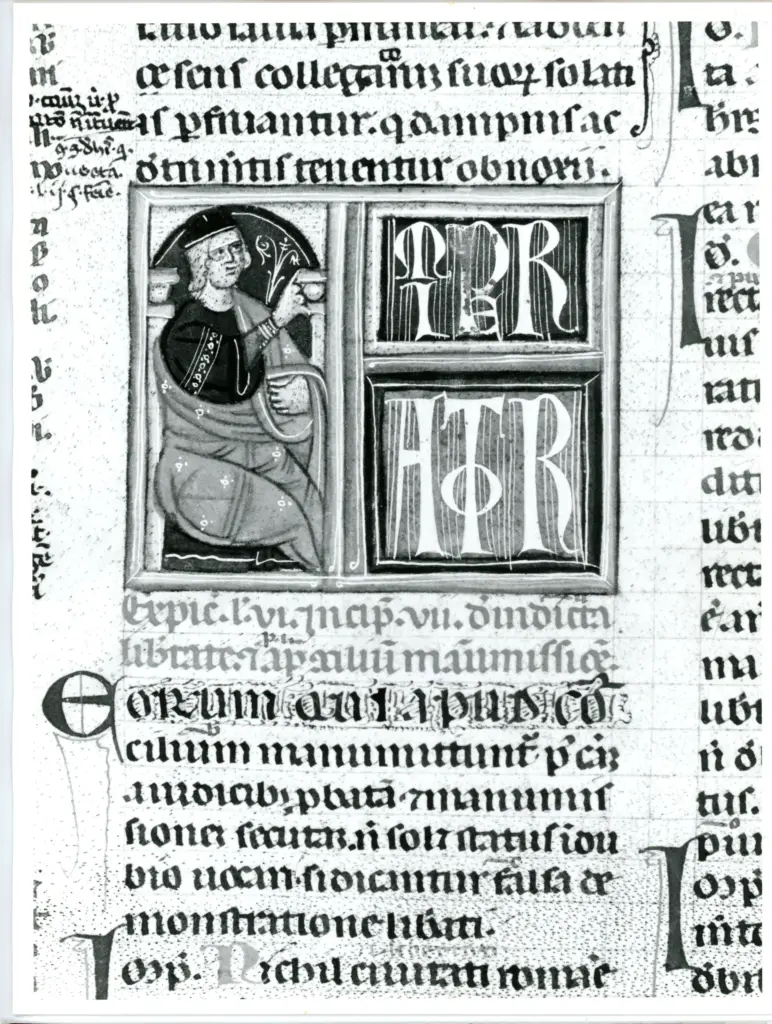 Universit&agrave; di Pisa. Dipartimento di Storia delle Arti , Anonimo italiano - sec. XIV - Lucca, Biblioteca Capitolare Feliniana, Ms. 322, f. 199v, particolare , fronte