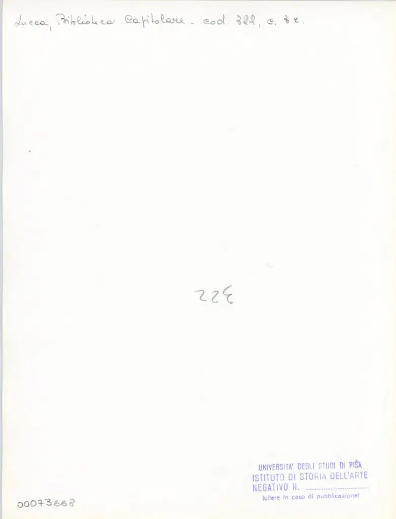 Universit&agrave; di Pisa. Dipartimento di Storia delle Arti , Anonimo italiano - sec. XIV - Lucca, Biblioteca Capitolare Feliniana, Ms. 322, f. 3r, particolare , rerto