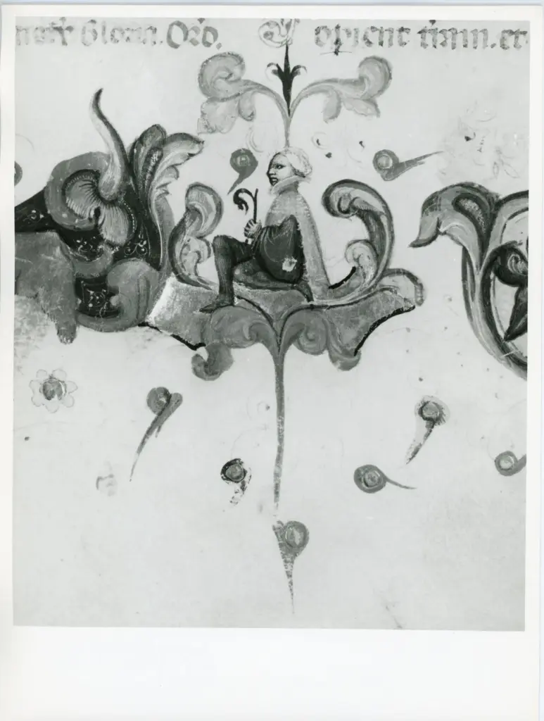 Universit&agrave; di Pisa. Dipartimento di Storia delle Arti , Anonimo italiano - sec. XV, prima met&agrave; - Lucca, Biblioteca Capitolare Feliniana, Ms. 594, f. 24r, particolare , fronte