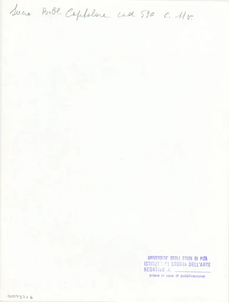 Universit&agrave; di Pisa. Dipartimento di Storia delle Arti , Anonimo italiano - sec. XV, ultimo quarto - Lucca, Biblioteca Capitolare Feliniana, Ms. 598, f. 11v, particolare , retro