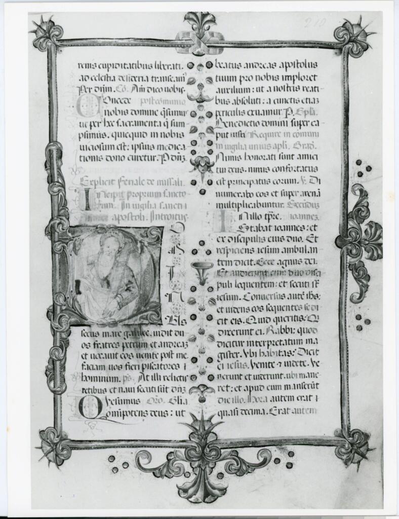 Università di Pisa. Dipartimento di Storia delle Arti , Anonimo italiano - sec. XV, ultimo quarto - Lucca, Biblioteca Capitolare Feliniana, Ms. 598, f. 210r