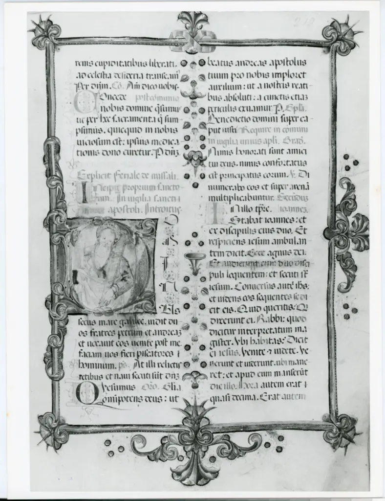 Università di Pisa. Dipartimento di Storia delle Arti , Anonimo italiano - sec. XV, ultimo quarto - Lucca, Biblioteca Capitolare Feliniana, Ms. 598, f. 210r , fronte