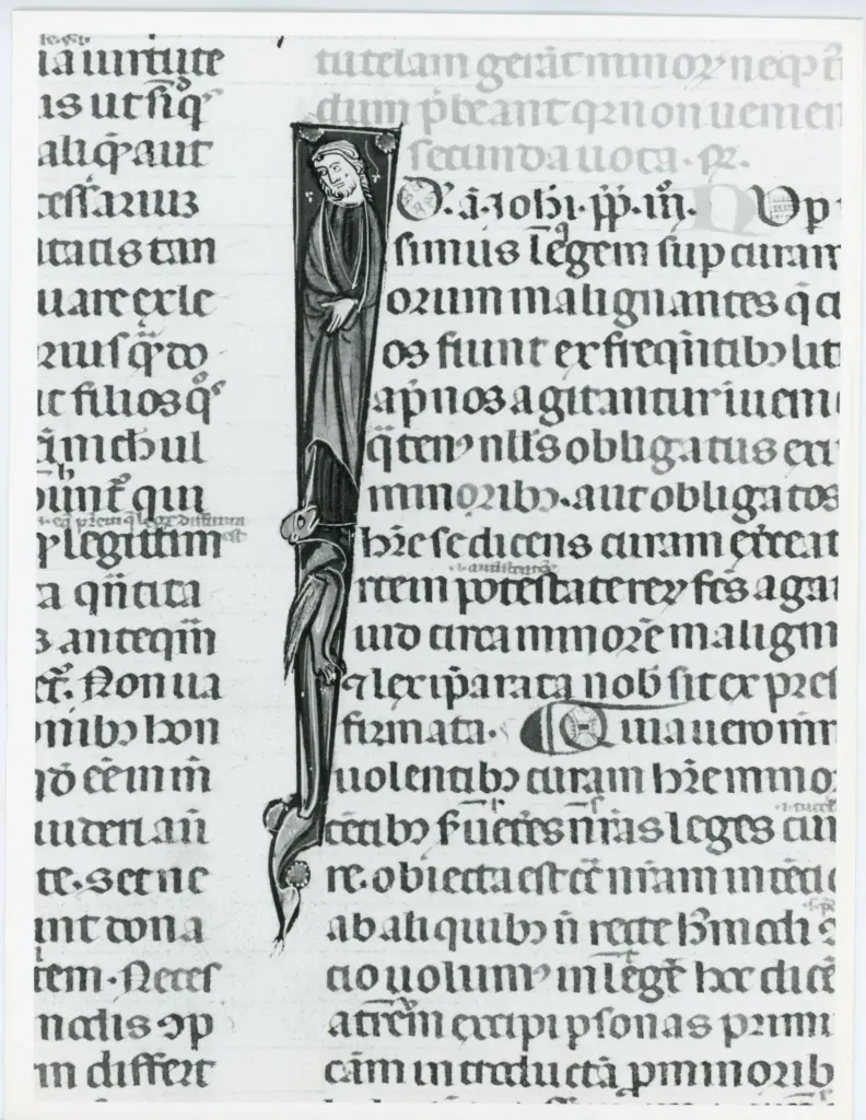 Universit&agrave; di Pisa. Dipartimento di Storia delle Arti , Anonimo italiano - sec. XIV, primo quarto - Lucca, Biblioteca Capitolare Feliniana, Ms. 325, f. 131r, particolare , fronte