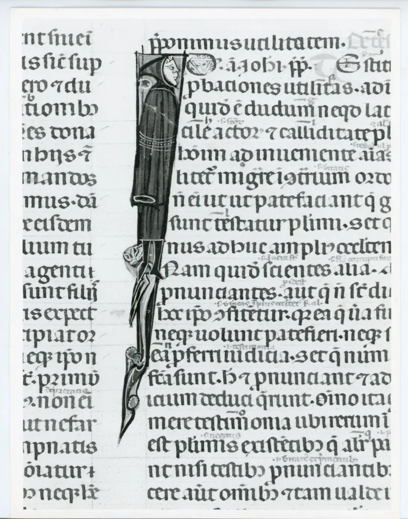 Universit&agrave; di Pisa. Dipartimento di Storia delle Arti , Anonimo italiano - sec. XIV, primo quarto - Lucca, Biblioteca Capitolare Feliniana, Ms. 325, f. 129r, particolare , fronte