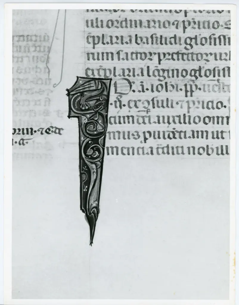 Universit&agrave; di Pisa. Dipartimento di Storia delle Arti , Anonimo italiano - sec. XIV, primo quarto - Lucca, Biblioteca Capitolare Feliniana, Ms. 325, f. 119v, particolare , fronte