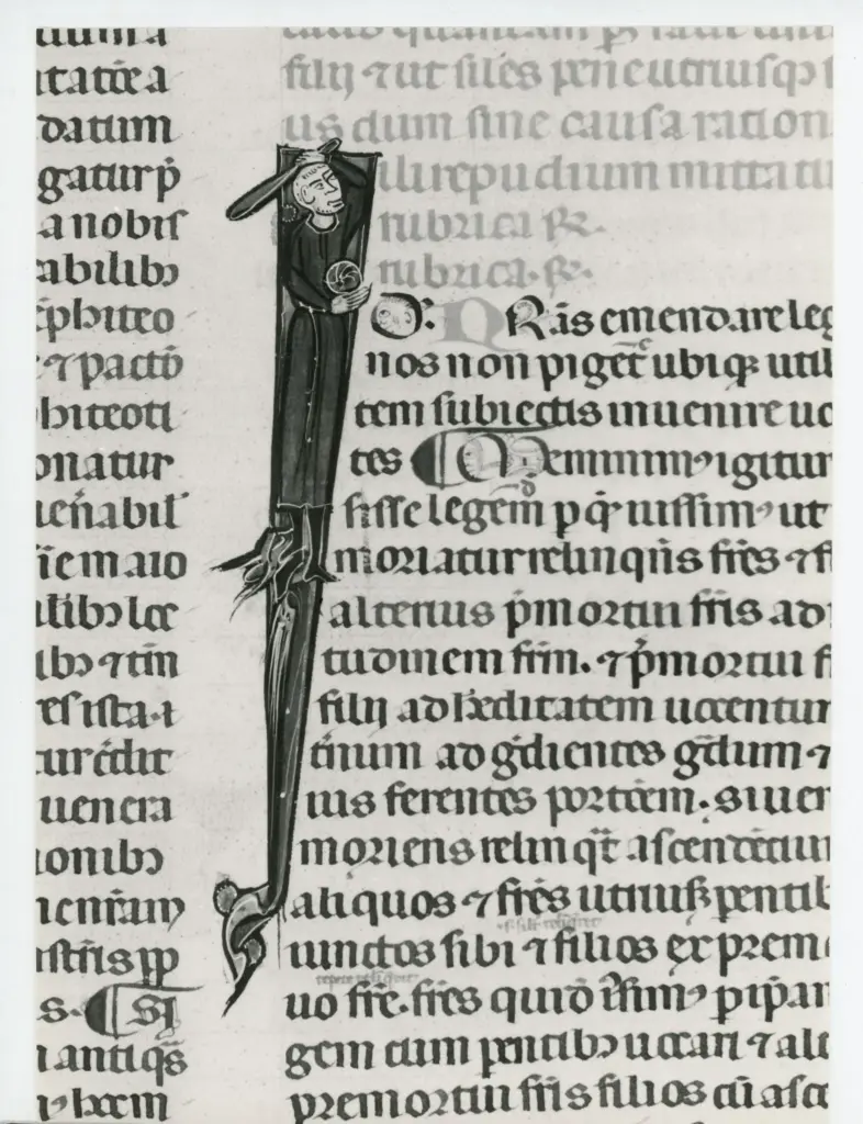 Universit&agrave; di Pisa. Dipartimento di Storia delle Arti , Anonimo italiano - sec. XIV , primo quarto - Lucca, Biblioteca Capitolare Feliniana, Ms. 325. f. 152r, particolare , fronte