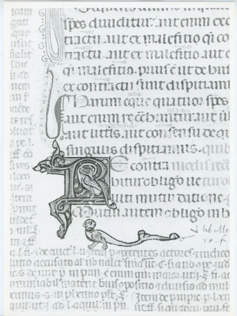 Università di Pisa. Dipartimento di Storia delle Arti , Anonimo italiano - sec. XIV, primo quarto - Lucca, Biblioteca Capitolare Feliniana, Ms. 325, f. 36r, particolare , fronte