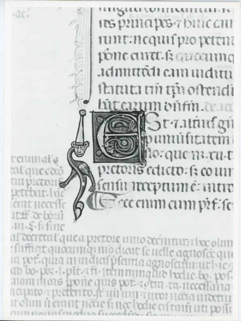 Università di Pisa. Dipartimento di Storia delle Arti , Anonimo italiano- sec. XIV, primo quarto - Lucca, Biblioteca Capitolare Feliniana, Ms. 325, f. 34v, particolare , fronte