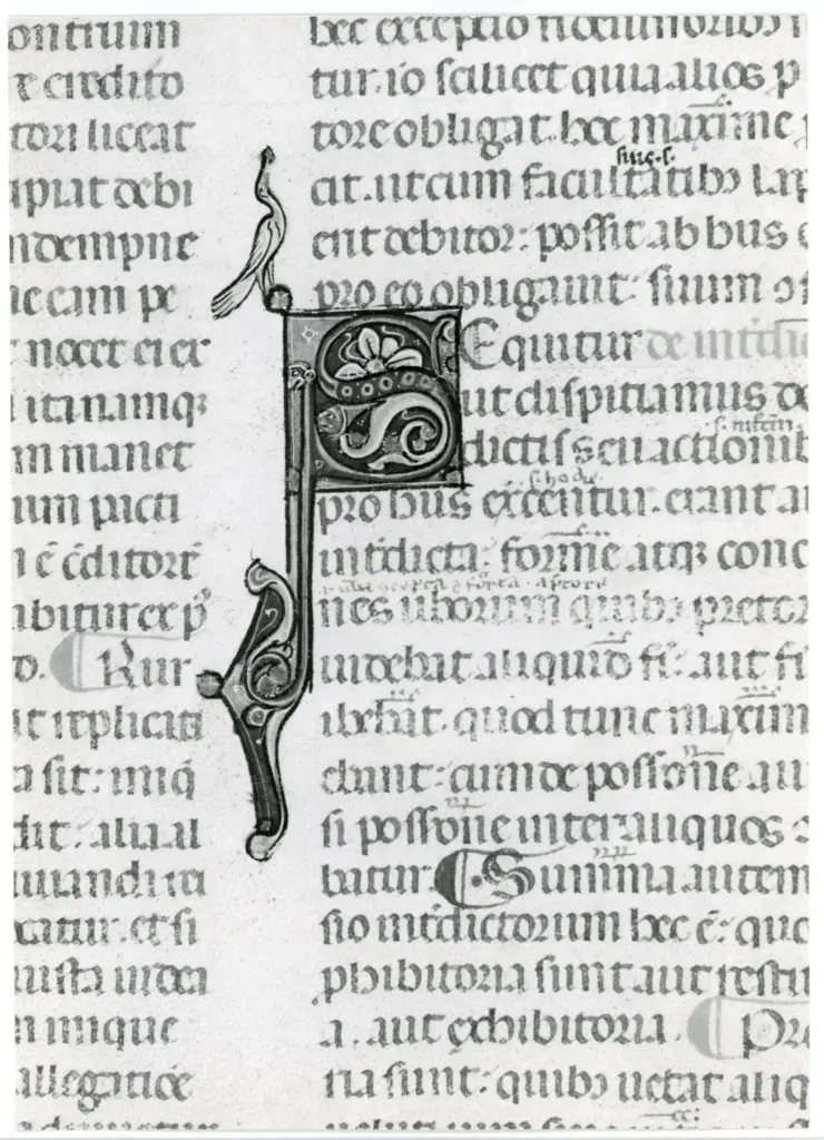 Università di Pisa. Dipartimento di Storia delle Arti , Anonimo italiano - sec. XIV, primo quarto - Lucca, Biblioteca Capitolare Feliniana, Ms. 325, f. 54v, particolare , fronte