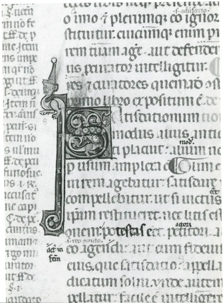 Universit&agrave; di Pisa. Dipartimento di Storia delle Arti , Anonimo italiano - sec. XIV, primo quarto - Lucca, Biblioteca Capitolare Feliniana, Ms. 325, f. 53r, particolare , fronte