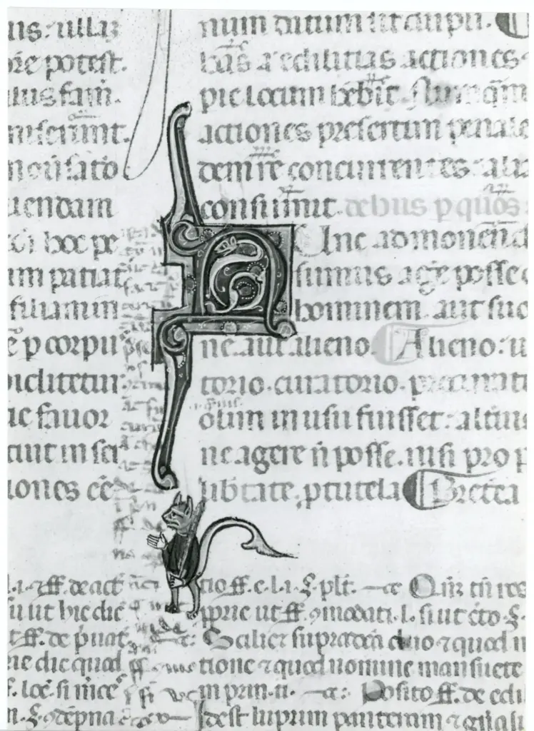 Universit&agrave; di Pisa. Dipartimento di Storia delle Arti , Anonimo italiano - sec. XIV, primo quarto - Lucca, Biblioteca Capitolare Feliniana, Ms. 325, f. 52v, particolare , fronte