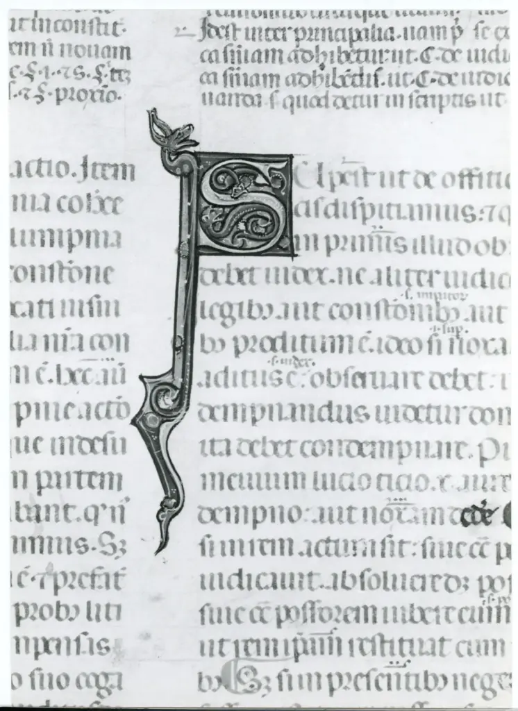 Università di Pisa. Dipartimento di Storia delle Arti , Anonimo italiano - sec. XIV, primo quarto - Lucca, Biblioteca Capitolare Feliniana, Ms. 325, f. 56r, particolare , fronte