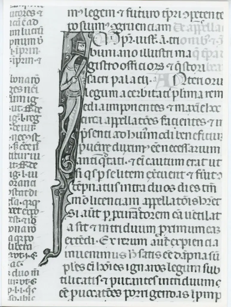 Universit&agrave; di Pisa. Dipartimento di Storia delle Arti , Anonimo italiano - sec. XIV, primo quarto - Lucca, Biblioteca Capitolare Feliniana, Ms. 325, f. 97r, particolare , fronte