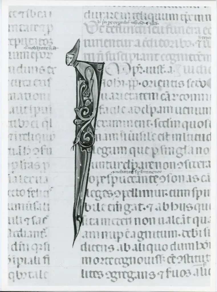 Universit&agrave; di Pisa. Dipartimento di Storia delle Arti , Anonimo italiano - sec. XIV, primo quarto - Lucca, Biblioteca Capitolare Feliniana, Ms. 325, f. 108r, particolare , fronte