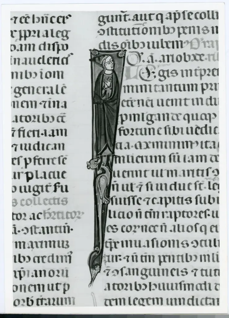 Universit&agrave; di Pisa. Dipartimento di Storia delle Arti , Anonimo italiano - sec. XIV, primo quarto - Lucca, Biblioteca Capitolare Feliniana, Ms. 325, f. 160v, particolare , fronte