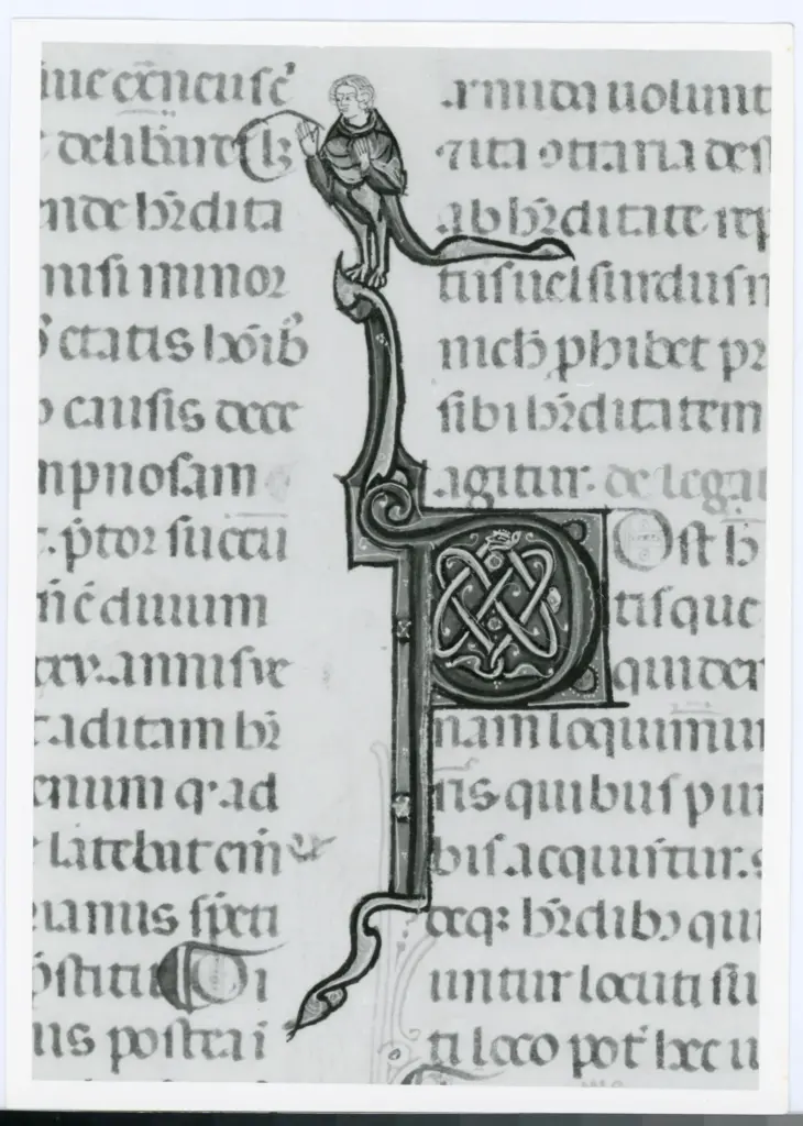 Universit&agrave; di Pisa. Dipartimento di Storia delle Arti , Anonimo italiano - sec. XIV, primo quarto - Lucca, Biblioteca Capitolare Feliniana, Ms. 325, f. 23r, particolare , fronte