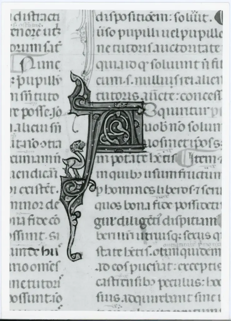 Universit&agrave; di Pisa. Dipartimento di Storia delle Arti , Anonimo italiano - sec. XIV, primo quarto - Lucca, Biblioteca Capitolare Feliniana, Ms. 325, f. 16r, particolare , fronte