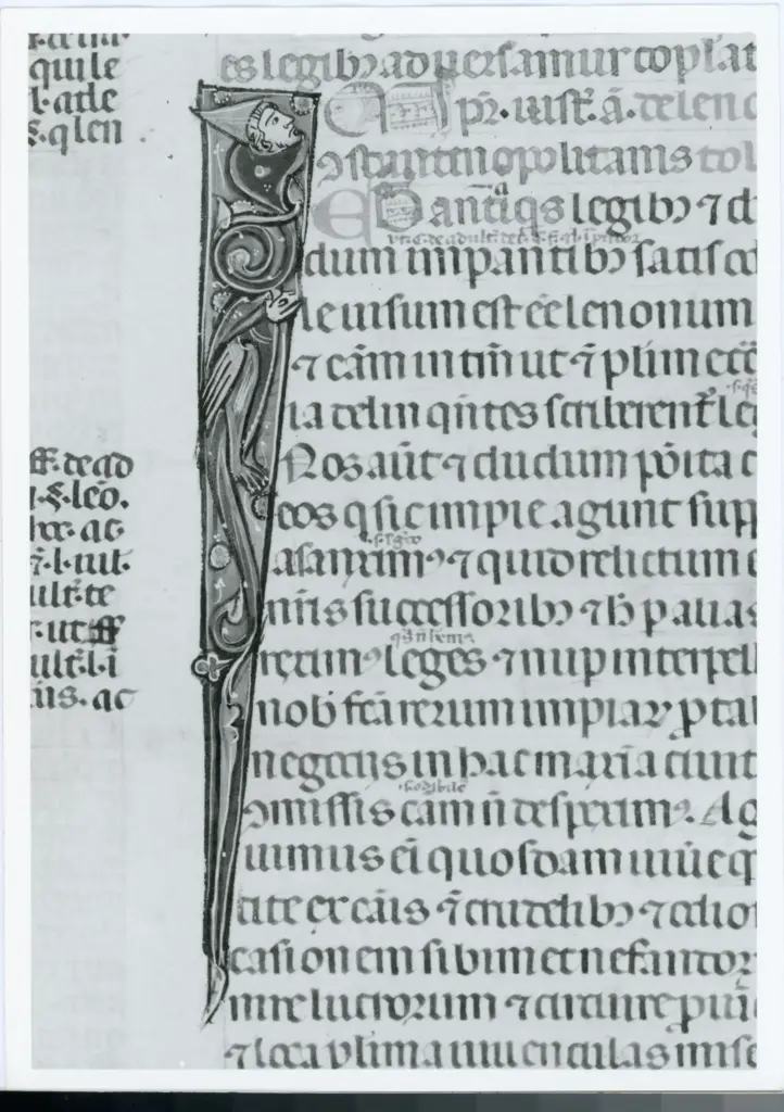 Universit&agrave; di Pisa. Dipartimento di Storia delle Arti , Anonimo italiano - sec. XIV, primo quarto - Lucca, Biblioteca Capitolare Feliniana, Ms. 325, f. 80r, particolare , fronte