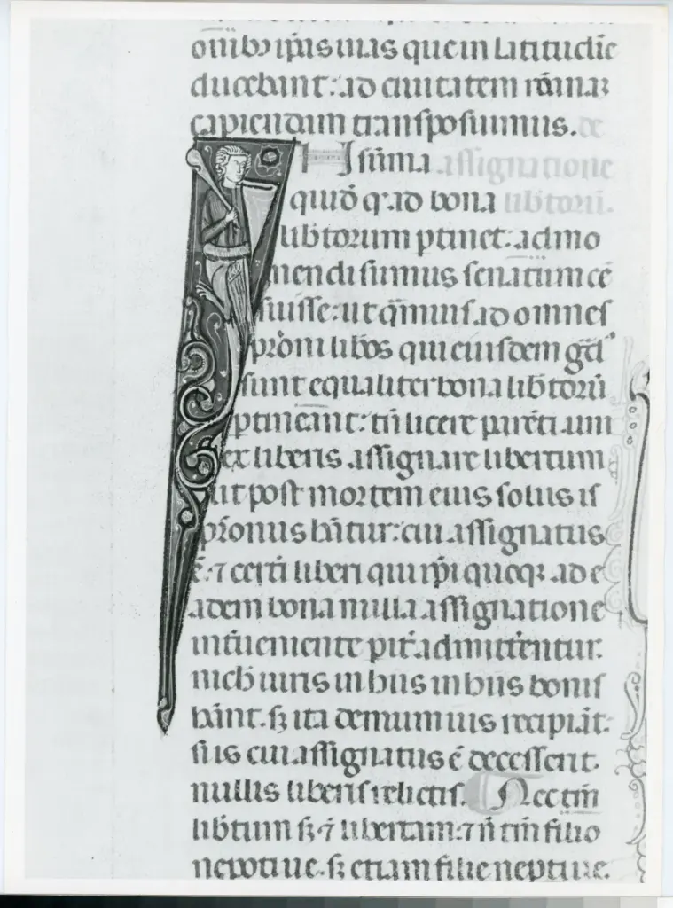 Universit&agrave; di Pisa. Dipartimento di Storia delle Arti , Anonimo italiano - sec. XIV, primo quarto - Lucca, Biblioteca Capitolare Feliniana, Ms. 325, f. 33v, particolare , fronte