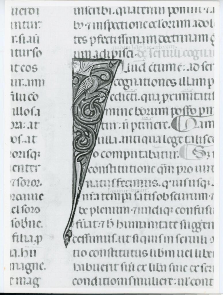 Università di Pisa. Dipartimento di Storia delle Arti , Anonimo italiano - sec. XIV, primo quarto - Lucca, Biblioteca Capitolare Feliniana, Ms. 325, f. 32v, particolare , fronte