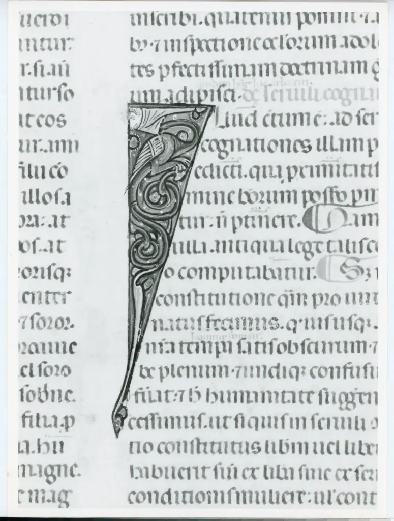 Universit&agrave; di Pisa. Dipartimento di Storia delle Arti , Anonimo italiano - sec. XIV, primo quarto - Lucca, Biblioteca Capitolare Feliniana, Ms. 325, f. 32v, particolare , fronte