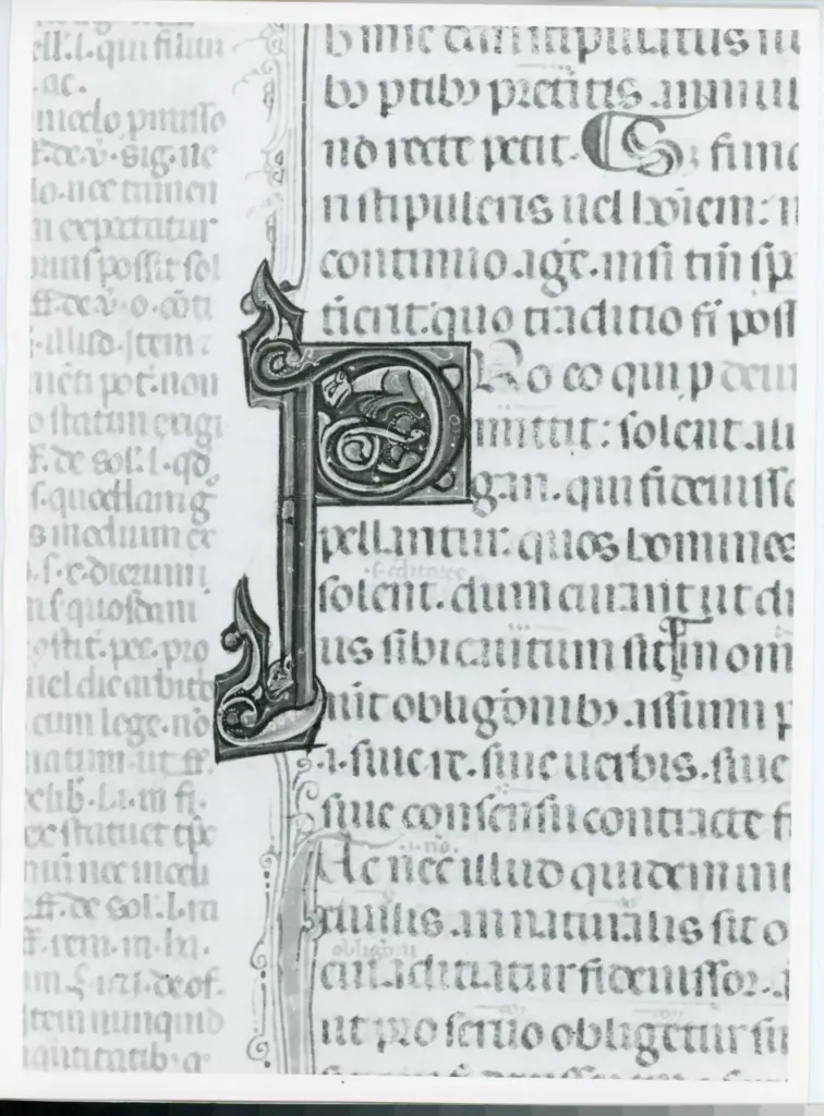 Università di Pisa. Dipartimento di Storia delle Arti , Anonimo italiano - sec. XIV, primo quarto - Lucca, Biblioteca Capitolare Feliniana, Ms. 325, f. 39r, particolare , fronte