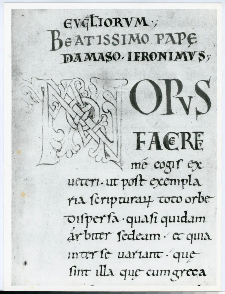 Universit&agrave; di Pisa. Dipartimento di Storia delle Arti , Anonimo italiano - sec. XII, inizio - Lucca, Biblioteca Capitolare Feliniana, Ms. 48, f. 2r, particolare , fronte
