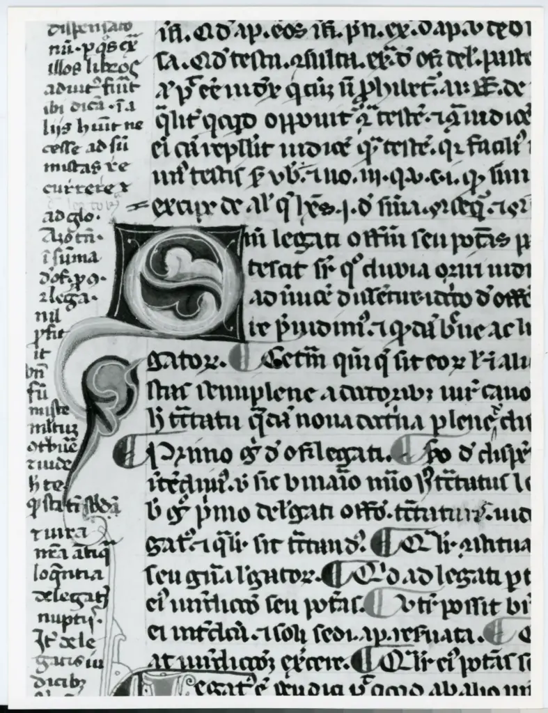 Universit&agrave; di Pisa. Dipartimento di Storia delle Arti , Anonimo italiano - sec. XIV, met&agrave; - Lucca, Biblioteca Capitolare Feliniana, Ms. 302, f. 62r, particolare , fronte