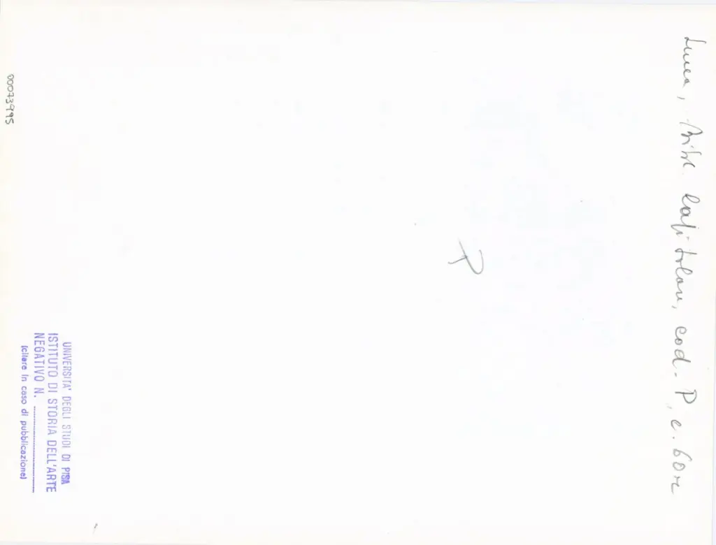 Universit&agrave; di Pisa. Dipartimento di Storia delle Arti , Anonimo italiano - sec. XII, prima met&agrave; - Lucca, Biblioteca Capitolare Feliniana, Ms. Passionario P, f. 60r, particolare , retro