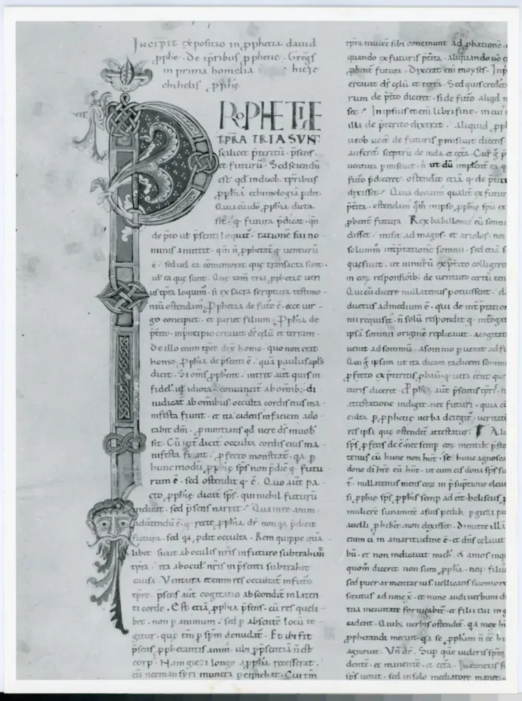 Universit&agrave; di Pisa. Dipartimento di Storia delle Arti , Anonimo italiano - sec. XII, primo quarto - Lucca, Biblioteca Capitolare Feliniana, Ms. 37, f. 1v, particolare , fronte