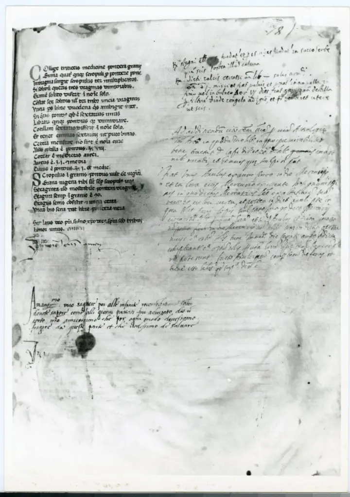 Anonimo , Lucca, Biblioteca Statale, Ms. 1939, c. 70r. , fronte