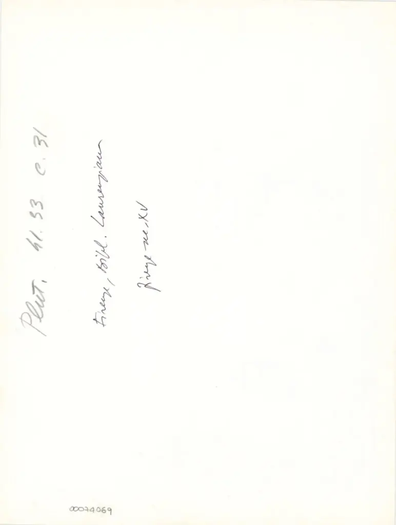 Anonimo , Plut. 41.33 c. 31 - Firenze, Bibl. Laurenziana , retro