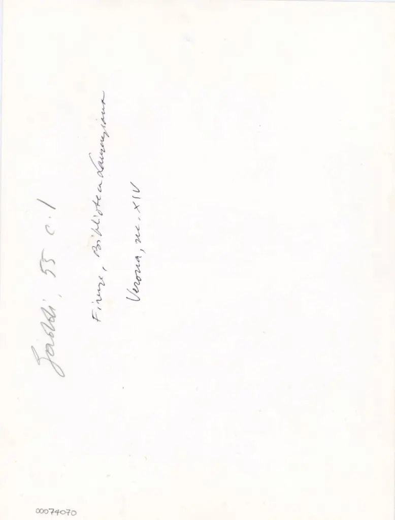 Anonimo , Gaddi, 55 c. I - Firenze, Biblioteca Laurenziana , retro