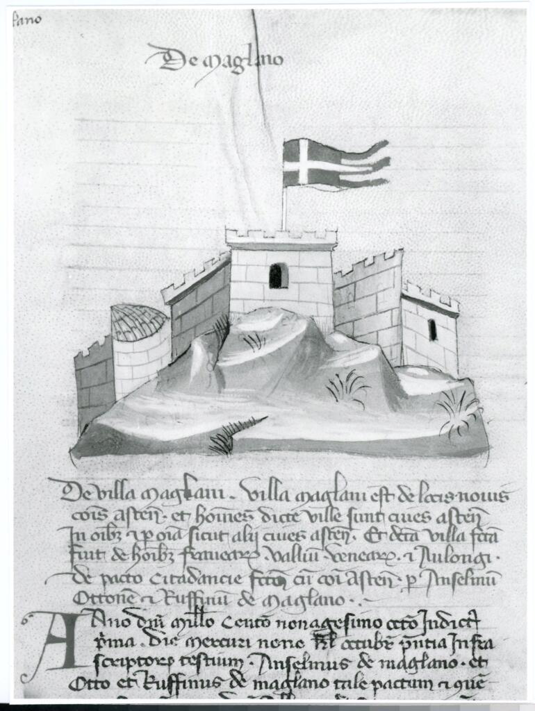 Rampazzi, Giustino , Grassi Giovannino de' - attr. - sec. XIV - Asti, Archivio di Stato, Codex Astensis o Liber Malabayla , fronte