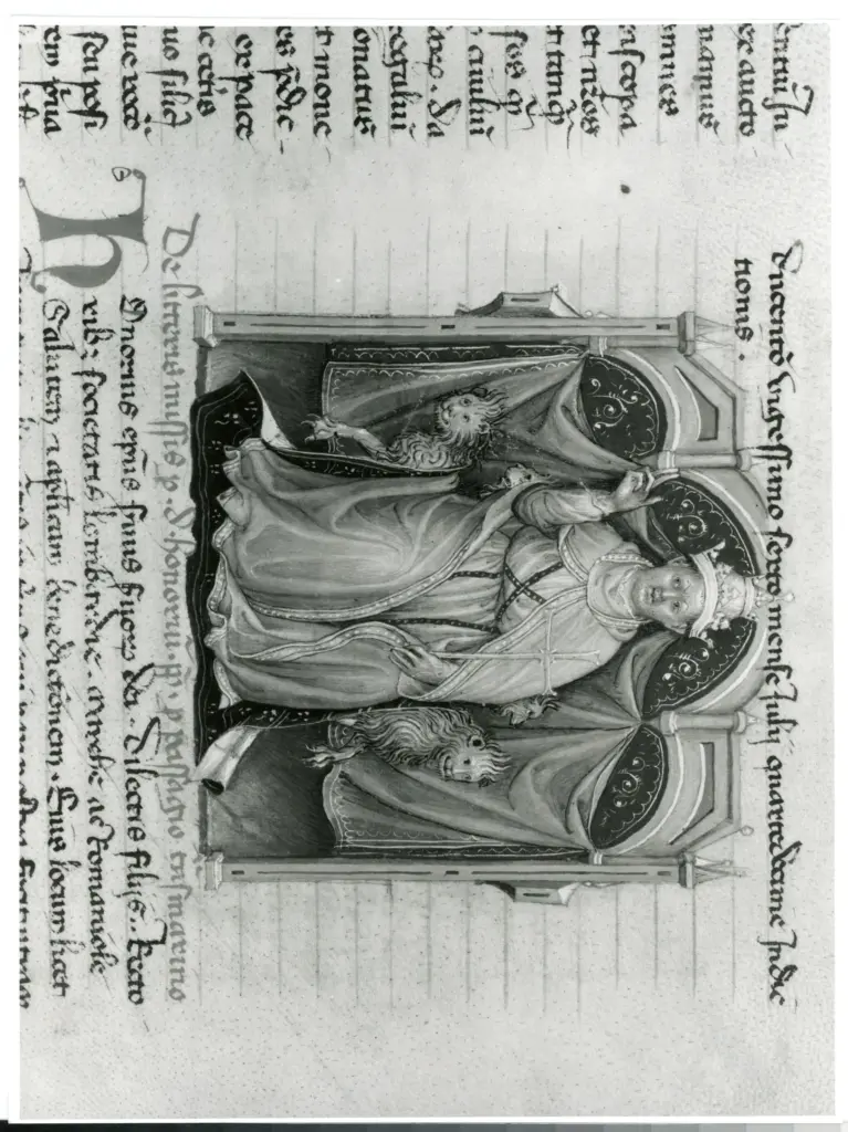 Rampazzi, Giustino , Grassi Giovannino de' - attr. - sec. XIV - Asti, Archivio di Stato, Codex Astensis o Liber Malabayla , fronte