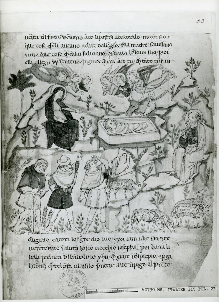 Bibliothèque nationale de France , Ms Italien 115 f° 72 , fronte