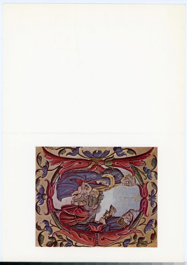 Anonimo , Adorazione dei Magi - Messale vallombrosano - B. M. Firenze , fronte