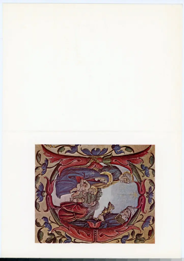 Attavanti Attavante , Iniziale D, Iniziale abitata, Adorazione dei Re Magi, Motivi decorativi fitomorfi