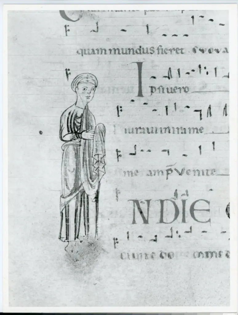 Universit&agrave; di Pisa. Dipartimento di Storia delle Arti , Anonimo italiano - sec. XII, inizio - Lucca, Biblioteca Capitolare Feliniana, Ms. 602, f. 76v, particolare , fronte