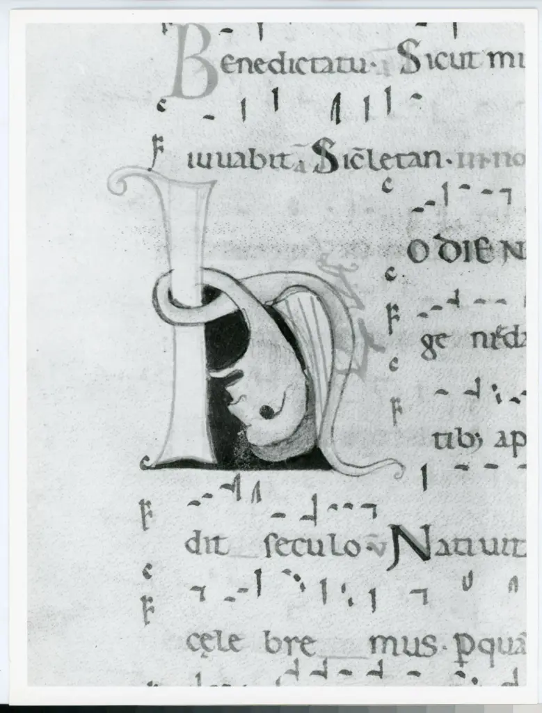 Universit&agrave; di Pisa. Dipartimento di Storia delle Arti , Anonimo italiano - sec. XII, inizio - Lucca, Biblioteca Capitolare Feliniana, Ms. 602, f. 191v, particolare , fronte