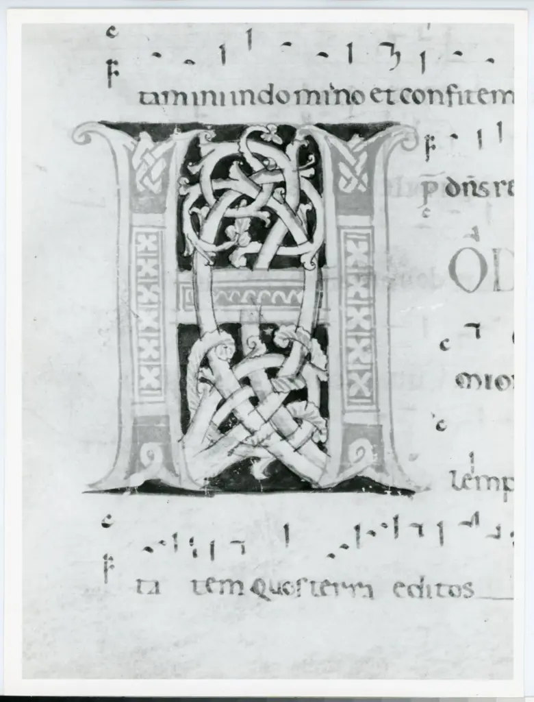 Universit&agrave; di Pisa. Dipartimento di Storia delle Arti , Anonimo italiano - sec. XII, inizio - Lucca, Biblioteca Capitolare Feliniana, Ms. 602, f. 200v, particolare , fronte