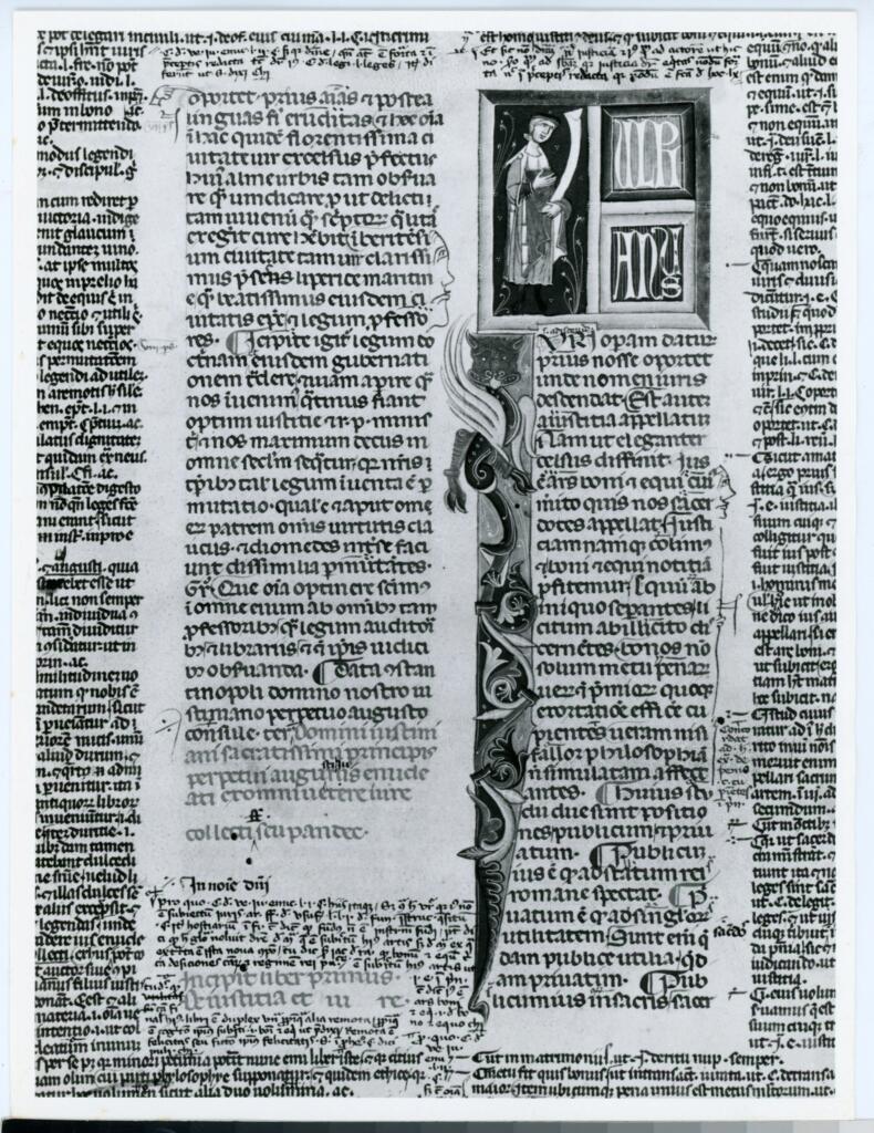Università di Pisa. Dipartimento di Storia delle Arti , Anonimo italiano - sec. XIV, inizio - Lucca, Biblioteca Capitolare Feliniana, Ms. 313, f. 3v, particolare , fronte