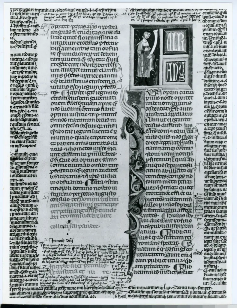 Universit&agrave; di Pisa. Dipartimento di Storia delle Arti , Anonimo italiano - sec. XIV, inizio - Lucca, Biblioteca Capitolare Feliniana, Ms. 313, f. 3v, particolare , fronte