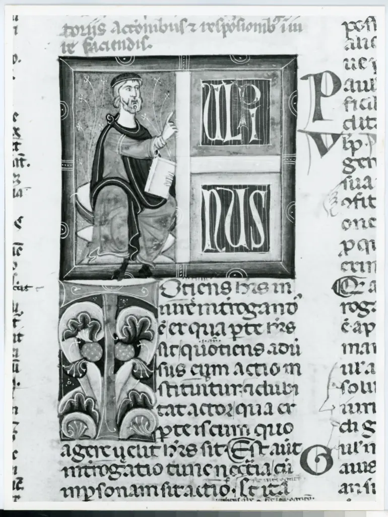 Universit&agrave; di Pisa. Dipartimento di Storia delle Arti , Anonimo italiano - sec. XIV, inizio - Lucca, Biblioteca Capitolare Feliniana, Ms. 313, f. 170v, particolare , fronte