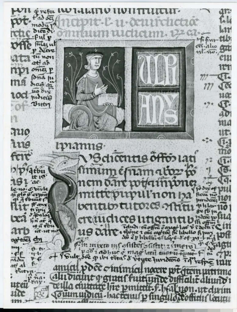 Universit&agrave; di Pisa. Dipartimento di Storia delle Arti , Anonimo italiano - sec. XIV, inizio - Lucca, Biblioteca Capitolare Feliniana, Ms. 313, f. 21v, particolare , fronte