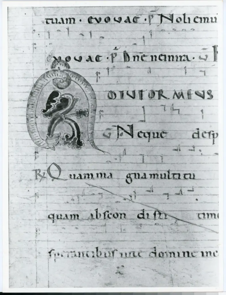 Universit&agrave; di Pisa. Dipartimento di Storia delle Arti , Anonimo italiano - sec. XII, inizio - Lucca, Biblioteca Capitolare Feliniana, Ms. 603, f. 42r, particolare , fronte