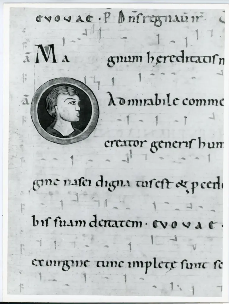 Universit&agrave; di Pisa. Dipartimento di Storia delle Arti , Anonimo italiano - sec. XII, inizio - Lucca, Biblioteca Capitolare Feliniana, Ms. 603, f. 34r, particolare , fronte