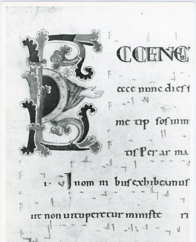 Università di Pisa. Dipartimento di Storia delle Arti , Anonimo italiano - sec. XII, inizio - Lucca, Biblioteca Capitolare Feliniana, Ms. 603, f. 57r, particolare , fronte